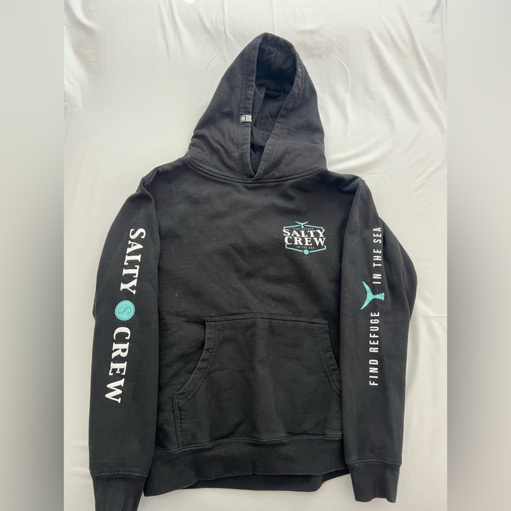 Salty Crew Boys size medium hoodie.  Black